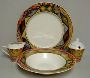Sasaki PALAZZO 5 Piece Hostess Set CREAMER SUGAR CHOP PLATE VEGETABLE BOWL - Picture 1 of 5