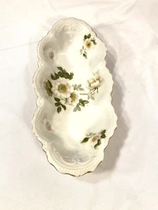 leuchtenburg germany vintage floral white serving bowl - Picture 1 of 9