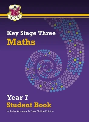 KS3 Year 7 Maths Student Book with Answer Key Stage 3 CGP - Image 1 of 4