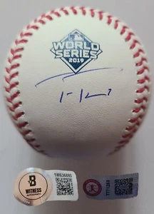 Trea Turner Signed Auto OML 2019 World Series Baseball BAS USA SM Holo Nationals - Picture 1 of 8
