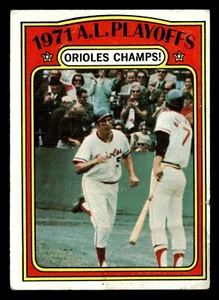 1972 Topps 1971 A.L. Playoffs: Orioles Champs! #222 GD Brooks Robinson - Imagen 1 de 2
