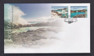 NORFOLK Island 2018 - Norfolk CRYSTAL POOL design set of 2 on FDC  - Picture 1 of 1