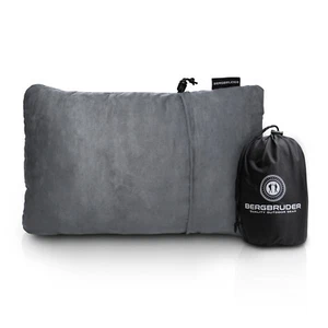 BERGBRUDER Komprimierbares Reisekissen aus geschreddertem Memory Schaum