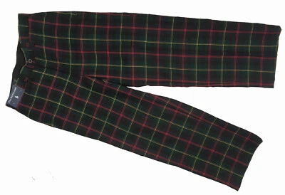 NEW Vintage Polo Ralph Lauren Plaid Dress Pants!  32 x 30  Malcolm Tartan *HOLE* - Image 1 of 3