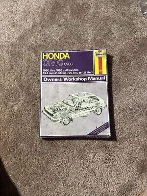 Manual de reparación Haynes 633 1980-1983 Honda Civic 1300 1500 CVCC GA6 Foto 1 de 4