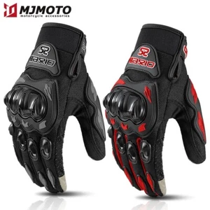 Motorcycle Gloves Carbon Fiber Touch Screen Motorbike Cycling Full Finger Gloves - Picture 1 of 8