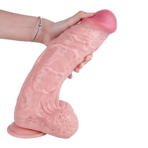 Huge Big Dildo Sex Toy 12" Inch Thick Suction Cup Penis Strap On Discreet - Picture 1 of 11