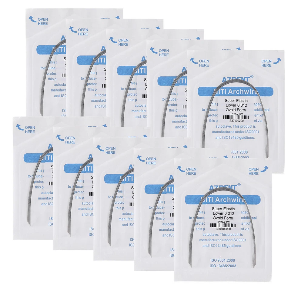 20x Dental Orthodontic 012 Lower Round Arch Wire AZDENT Super Elastic Niti