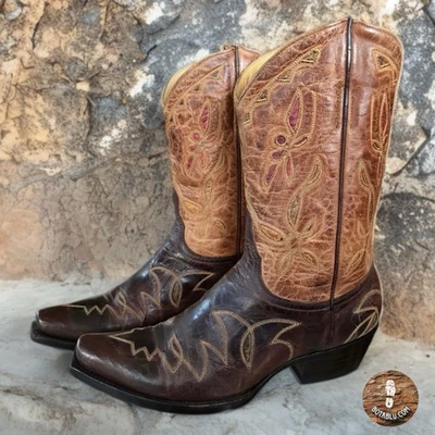 OLD GRINGO Vintage Libélula Floral Corto Marrón Vaquera Vaquera Western Mujer’s 8 Foto 1 de 4