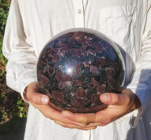 Red Garnet Arfvedsonite Sphere Madagascar Mined l 12830 Grams l 197mm - Picture 1 of 11