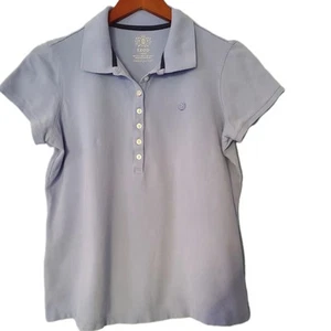 Camisa polo de golf Izod manga corta L azul para mujer talla grande - Imagen 1 de 2