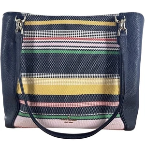 Bolso de hombro Kate Spade Jackson Boardwalk a rayas mediano triple compartimento - Imagen 1 de 9