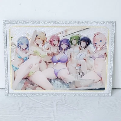 Genshin Group Bikini Premium Waifu Tarjeta Anime Niña Arte Tablero De Gran Tamaño A6 Foto 1 de 4