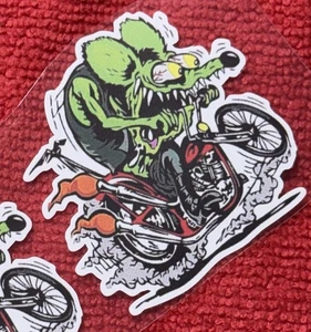 🔥 2x’s  2” Rat Fink Chopper Sticker Ed Roth Hot Rod Art Vinyl Decal Car Truck - Picture 1 of 3