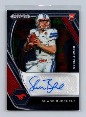 2021 Panini Prizm Draft Picks Auto Rookie RC Shane Buechele - Image 1 of 2