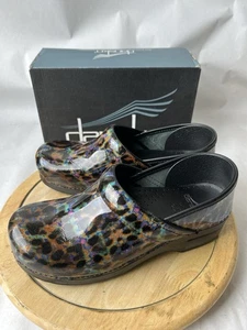 Women’s DANSKO Professional Leopard Multi Patent Leather Clogs - EU 41/US 11 - Picture 1 of 11