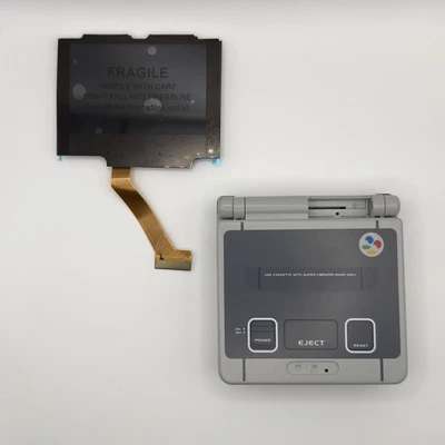 IPS V5 Display Gameboy Advance SP Gehäuse SNES Edition Ersatzgehäuse Ersatzteil - Bild 1 von 4
