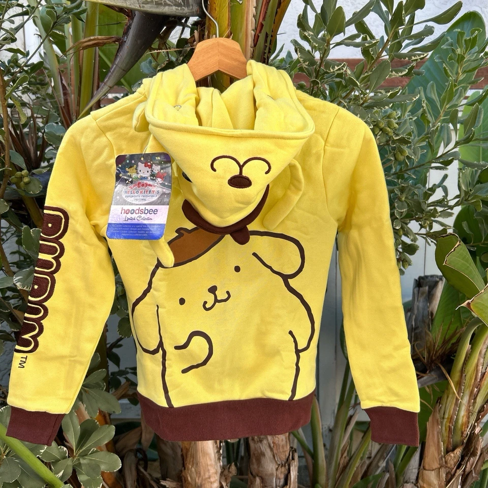Sanrio Hoodsbee Pompompurin Hoodie 2015 Festival Plush Transform Kids XXXS - Image 1 of 4