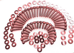 LOT VISSERIES ALUMINIUM ANODISÉES VIOLET "92pc" POUR MOTOS SCOOTERS..... - Photo 1/1