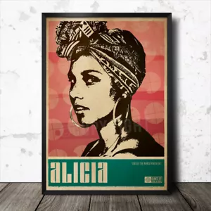 Alicia Keys Soul Funk pop art poster music - Picture 1 of 1