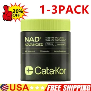 1/2/3PACK Cata-Kor NAD+ ADVANCED Supplements for Anti-Aging,Energy & Focus 60CT - Picture 1 of 16