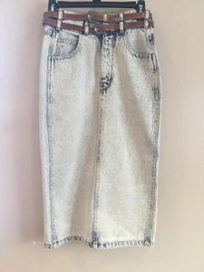 Vintage Jordache Jean Skirt Women’s Stonewashed Pencil Size 9/10 Waist 27” - Picture 1 of 11
