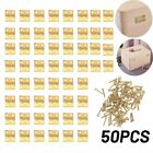50 Pcs Mini Brass Plated Hinge - Small Decorative Jewelry Box Hinges Parts Pack