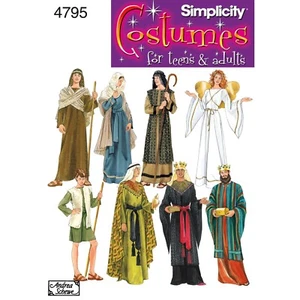 SIMPLICITY 4795 UNISEX NATIVITY COSTUMES Sewing Pattern Sizes XS - XL - Picture 1 of 10