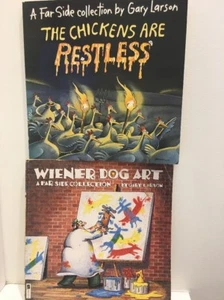 The Chickens r Restless A Far Side Collection Gary Larson 1993 & Wiener dog art - Picture 1 of 12
