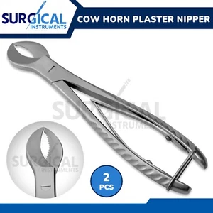 2 Pcs Cow Horn Plaster Nipper Surgical Dental Instruments Stainless German Grade - Picture 1 of 8
