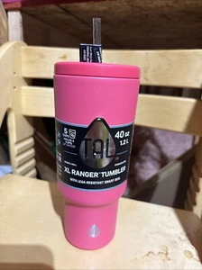 Tal Ranger 40 oz XL Stainless Steel Vacuum Insulated Tumbler Pink w/ Straw Lid - Picture 1 of 9