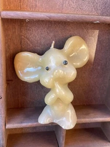 Vintage Wax Mouse Candle Figurine Mouse shaped w/ Big Ears Mice Kawaii - Picture 1 of 6