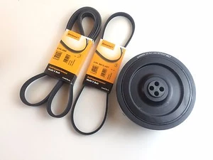 Pulley, Crankshaft 2 x Conti Strap BMW 3er E90 335d 210KW/286PS - Picture 1 of 6