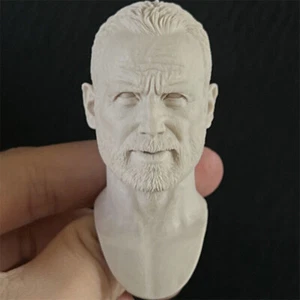 1/6 Rick Grimes The Walking Dead White Model Head Carving Unpainted Accessory - Picture 1 of 6