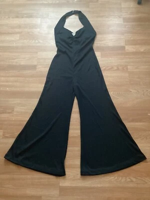 VTG Jumpsuit by "Aldens" super flare halter jumpsuit - Image 1 of 4