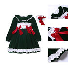 Princess Pagent Party Dresses Green Long Sleeves Smocked Dresses for Winter