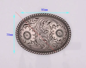 Retro Western Flower Cowboy Rodeo Huge Leathercraft Belt Buckle fit 1-3/4" Strap - Picture 1 of 10