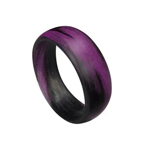 Men's or Women's Carbon Fiber Purple Marbled Glow Ring -Made in USA- sizes 4-16 - Picture 1 of 10
