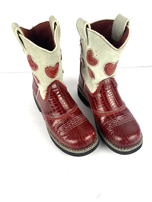 Ariat Youth Boots STYLE 32402Y Red And Tan size 3 - Image 1 of 4