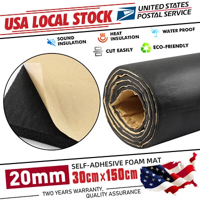 1pc Rear Fender Thermal Sound Deadener Car Doors Heat Shield Insulation Mat US — 第 1/4 张图片