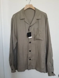 Massimo Dutti Men’s Linen Jacket Khaki XL NWT - Picture 1 of 10