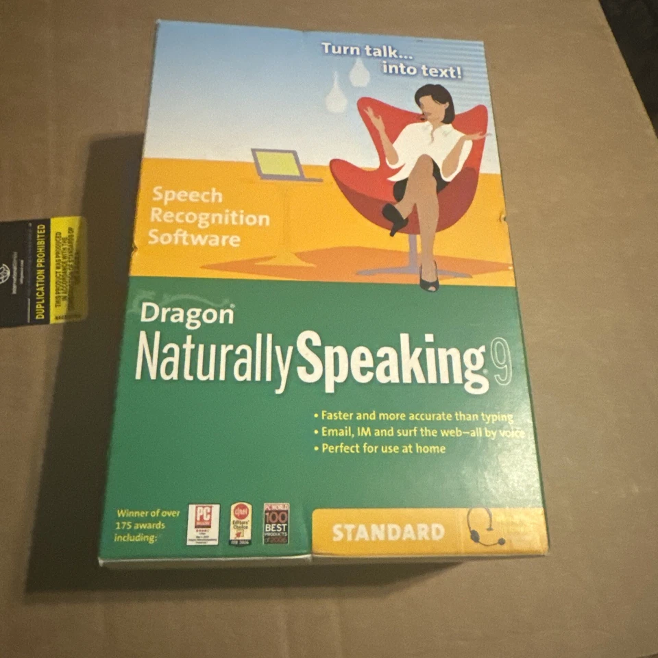 Dragon Naturally Speaking 9 Standard SPEECH RECOGNITION SOFTWARE - BRAND NEW!!! - Image 1 of 4