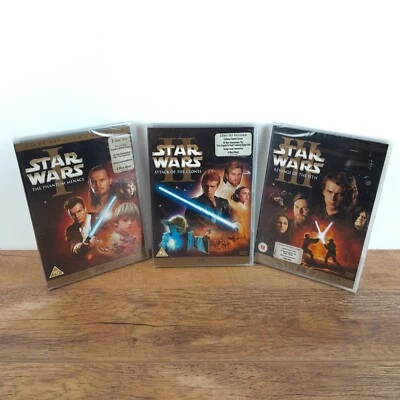 Star Wars DVD Episode 1 2 3 Phantom Menace Clones Sith New Sealed Digitally Mast - Image 1 of 4