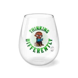 Thinking Differently Little Notary Derrick grüner Buchstabe stielloses Glas 11,75 Unzen - Bild 1 von 5