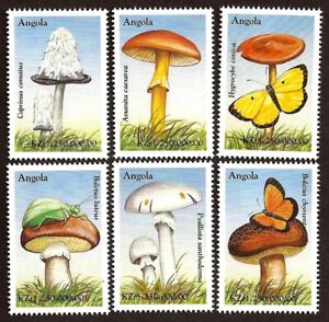 [1447] Angola 1999, set MNH**,  Mushrooms