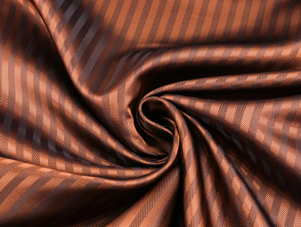 Acetat Viskosefutter Stoff Jacquard Futter STREIFEN CHEVRON BRAUN EUR 12,98/m - Bild 1 von 1