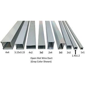 Electriduct Open Slot PVC Wire Duct - 1"x1", 2"x2", 3"x3", 4"x4" Options & Color