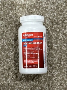 Amazon Acetaminophen 100 Caplets - Picture 1 of 4