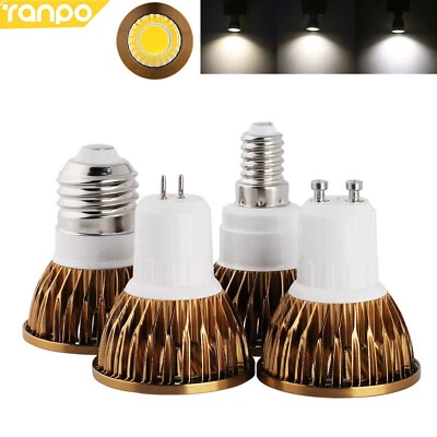 GU10 MR16 12W Dimmable 6W 9W LED COB SpotLights Bulb E14 E27 110V 220V 12V Lamp - Image 1 of 4