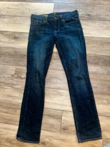 J. Pantalones de mezclilla Crew clásicos acampanados en cerilla lavado oscuro 28R - Imagen 1 de 3
